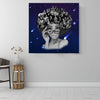 BigProStore African Canvas Art Beautiful Afro Girl Framed African Wall Art Afrocentric Home Decor Ideas BPS68550 16" x 16" x 0.75" Square Canvas