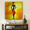 BigProStore African Canvas Art Beautiful Black Afro Girls African American Abstract Art Afrocentric Wall Decor BPS66556 24" x 24" x 0.75" Square Canvas