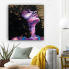 BigProStore African Canvas Art Beautiful Girl With Afro Abstract African Wall Art Afrocentric Home Decor BPS67215 12" x 12" x 0.75" Square Canvas