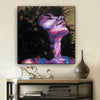 BigProStore African Canvas Art Beautiful Girl With Afro Abstract African Wall Art Afrocentric Home Decor BPS67215 24" x 24" x 0.75" Square Canvas