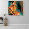 BigProStore African Canvas Art Cute African American Girl African Canvas Afrocentric Home Decor BPS78982 16" x 16" x 0.75" Square Canvas