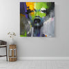 BigProStore African Canvas Art Pretty African American Female Black History Canvas Art Afrocentric Decorating Ideas BPS11212 16" x 16" x 0.75" Square Canvas