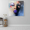 BigProStore African Canvas Art Pretty African American Female Modern African American Art Afrocentric Decor BPS52916 16" x 16" x 0.75" Square Canvas