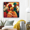 BigProStore African Canvas Art Pretty African American Girl African American Wall Art And Decor Afrocentric Home Decor Ideas BPS84779 12" x 12" x 0.75" Square Canvas