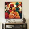 BigProStore African Canvas Art Pretty African American Girl African American Wall Art And Decor Afrocentric Home Decor Ideas BPS84779 24" x 24" x 0.75" Square Canvas