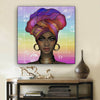 BigProStore African Canvas Art Pretty African American Girl African Canvas Afrocentric Wall Decor BPS77041 24" x 24" x 0.75" Square Canvas