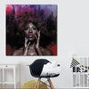 BigProStore African Canvas Art Pretty Afro American Girl Framed African Wall Art Afrocentric Living Room Ideas BPS29887 24" x 24" x 0.75" Square Canvas