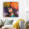 BigProStore African Canvas Art Pretty Black Afro Girls Abstract African Wall Art Afrocentric Living Room Ideas BPS11016 12" x 12" x 0.75" Square Canvas