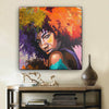 BigProStore African Canvas Art Pretty Black Afro Girls Abstract African Wall Art Afrocentric Living Room Ideas BPS11016 24" x 24" x 0.75" Square Canvas