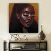 BigProStore African Canvas Art Pretty Black American Woman African Canvas Afrocentric Decorating Ideas BPS25626 12" x 12" x 0.75" Square Canvas
