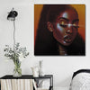 BigProStore African Canvas Art Pretty Black American Woman African Canvas Afrocentric Decorating Ideas BPS25626 16" x 16" x 0.75" Square Canvas