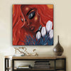 BigProStore African Canvas Art Pretty Black American Woman African Canvas Afrocentric Home Decor Ideas BPS31712 12" x 12" x 0.75" Square Canvas