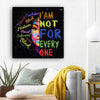 BigProStore African Canvas Art Pretty Black Girl African Canvas Wall Art Afrocentric Living Room Ideas BPS33902 12" x 12" x 0.75" Square Canvas