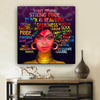 BigProStore African Canvas Art Pretty Girl With Afro African American Artwork On Canvas Afrocentric Wall Decor BPS34837 24" x 24" x 0.75" Square Canvas