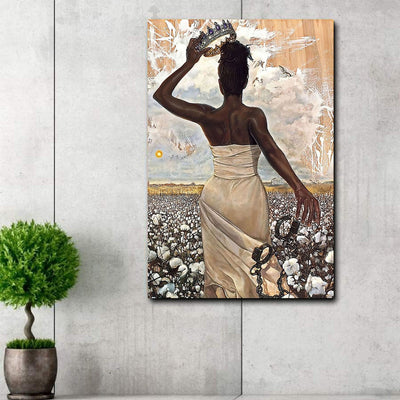 BigProStore African American Illustration Art Canvas African Feminist Equality African Art Decor Canvas