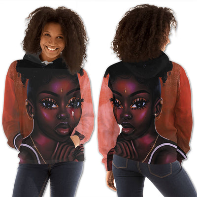 BigProStore African Hoodie Beautiful Black Girl Black History Month Clothing 3D Printed Hoodie / S Hoodie