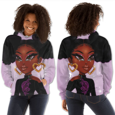 BigProStore African Hoodie Pretty Afro American Girl African Print Clothing 3D Printed Hoodie / S Hoodie