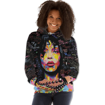 BigProStore African Hoodie Pretty Afro American Girl Afrocentric Clothing Hoodie