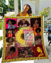 BigProStore African Quilts January Girl She Says She Speaks Yourealize Quilt Pretty Black Woman With Afro African Style Gift Idea BABY (43"x55" / 110x140cm) Quilt