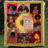 BigProStore African Quilts January Girl She Says She Speaks Yourealize Quilt Pretty Black Woman With Afro African Style Gift Idea Quilt