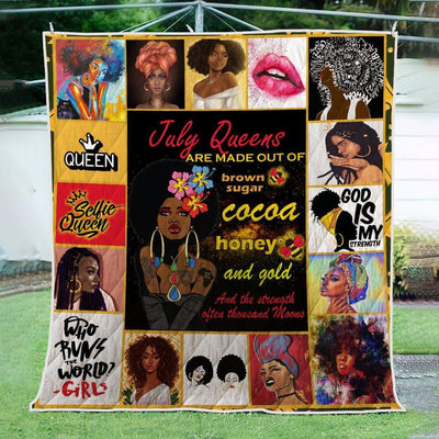 BigProStore African Quilts July Queens Honey Gold Quilt Pretty Black Girl Magic Black History Month Gift Idea Quilt