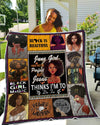 BigProStore African Quilts June Girl Black Is Beautiful Quilt Beautiful Melanin Girl African Style Gift Idea BABY (43"x55" / 110x140cm) Quilt