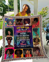 BigProStore African Quilts Let There Be February Girl Heart Quilt Pretty Black Afro Lady Black History Month Gift Idea BABY (43"x55" / 110x140cm) Quilt