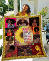 BigProStore African Quilts March Girl She Says She Speaks Yourealize Quilt Pretty Melanin Poppin Girl Black History Month Gift Idea BABY (43"x55" / 110x140cm) Quilt
