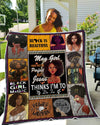 BigProStore African Quilts May Girl Black Is Beautiful Quilt Pretty Afro Girl African Style Gift Idea BABY (43"x55" / 110x140cm) Quilt