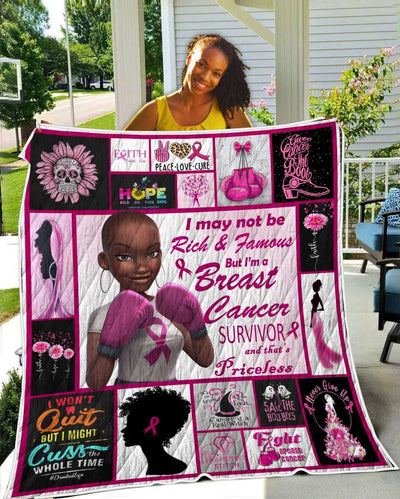 BigProStore African Quilts The Girl Fighter Quilt Beautiful Melanin Afro Girl Afrocentric Themed Gift Idea BABY (43"x55" / 110x140cm) Quilt