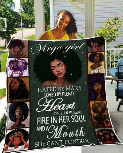 BigProStore African Quilts Virgo Girl Hated By Many Quilt Beautiful Black Girl Magic Black History Month Gift Idea BABY (43"x55" / 110x140cm) Quilt