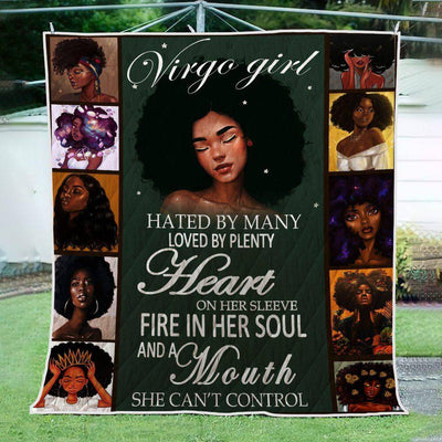 BigProStore African Quilts Virgo Girl Hated By Many Quilt Beautiful Black Girl Magic Black History Month Gift Idea Quilt