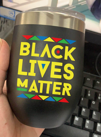 BigProStore African Tumbler Mug Black Lives Matter Equality Black Pride Melanin Gift 2020 Stainless Steel Wine Tumbler Mug Black History Gift Ideas BPS4291 Wine Tumbler
