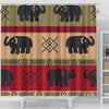 BigProStore Elephant Bathroom Decor Afro Elephants Home Bath Decor Shower Curtain / Small (165x180cm | 65x72in) Shower Curtain