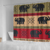 BigProStore Elephant Bathroom Decor Afro Elephants Home Bath Decor Shower Curtain