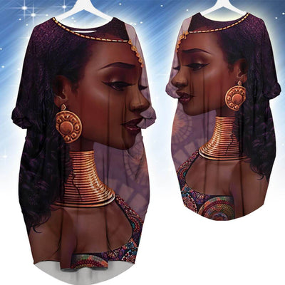 BigProStore Afrocentric Dress Beautiful Afro American Woman Long Sleeve Pocket Dress African Dresses For Women BPS99258 S (4-6 US)(8 UK) Women Dress
