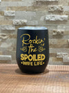 BigProStore Afrocentric Tumbler Design Rockin The Spoiled Wife Life Stainless Steel Wine Tumbler Mug Afrocentric Inspired Gifts BPS4751 Wine Tumbler