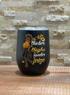 BigProStore Afrocentric Tumbler Design The Thicker The Thighs The Sweeter The Prize Melanin Girl Stainless Steel Wine Tumbler Mug Afrocentric Inspired Gift Ideas BPS8591 Wine Tumbler