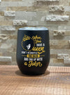 BigProStore Afrocentric Tumbler Design When You Have A Queen Don't Resuffle The Deck Stainless Steel Wine Tumbler Mug Afrocentric Inspired Gifts BPS3294 Wine Tumbler