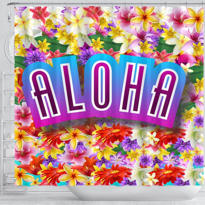 BigProStore Hawaii Bath Curtain Aloha Shower Curtain Bathroom Accessories Hawaii Shower Curtain / Small (165x180cm | 65x72in) Hawaii Shower Curtain