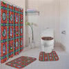 BigProStore Amazing African American Black Art Ethnic Seamless Pattern Shower Curtain Bathroom Set 4pcs Nice African Bathroom Accessories BPS3272 Standard (180x180cm | 72x72in) Bathroom Sets