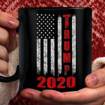 American Flag Design Trump 2020 Coffee Mug