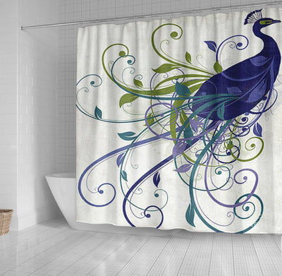 BigProStore Peacock Shower Curtain Art Nouveau Peacock I Mindy Sommers Bathroom Accessories Peacock Themed Gifts Peacock Shower Curtain