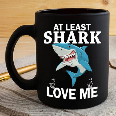 BigProStore At Least Shark Love Me Coffee Mug BPS238 Black / 11oz Coffee Mug