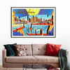 BigProStore Cities Canvas Painting Atlantic City 2 New Jersey Nj Vintage Travel Wall Art And Decor Cities Canvas