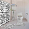 BigProStore Attractive African Inspired Ethnic Seamless Pattern Shower Curtain Bathroom Set 4pcs Trendy African Bathroom Accessories BPS3336 Standard (180x180cm | 72x72in) Bathroom Sets