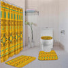 BigProStore Attractive African Style Afrocentric Pattern Art Shower Curtain Bathroom Set 4pcs Nice Afrocentric Bathroom Accessories BPS3649 Standard (180x180cm | 72x72in) Bathroom Sets