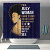 BigProStore Awesome Afro Girl I'm A July Woman Black African American Shower Curtains Afrocentric Style Designs BPS023 Shower Curtain