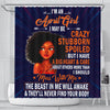 BigProStore Awesome April Girl I May Be Crazy Stubborn Spoiled Women Birthday Gift Afrocentric Shower Curtains Afrocentric Bathroom Decor BPS012 Small (165x180cm | 65x72in) Shower Curtain