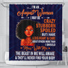BigProStore Awesome August Woman I May Be Crazy Stubborn Spoiled African American Themed Shower Curtains Afrocentric Bathroom Accessories BPS019 Small (165x180cm | 65x72in) Shower Curtain